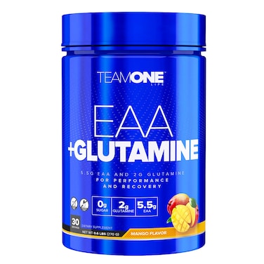 Team One Life EAA + Glutamine, Mango, 30, Boost Performance, Support Recovery