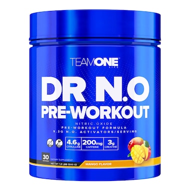 Team One Dr N O Pre-workout, Mango, 30 Servings