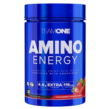 Team One Amino Energy, Strawberry, 25, Support Muscle Growth, Boosts Energy Levels