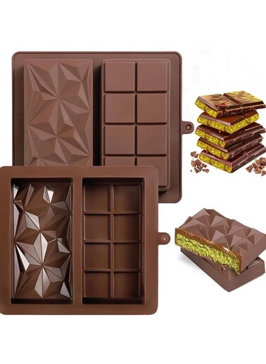 Bar Mold Deep Dubai Large Silicone Chocolate Break Apart Candy Bar Molds for Stuffed Knafeh Pistachio Mold for Filling