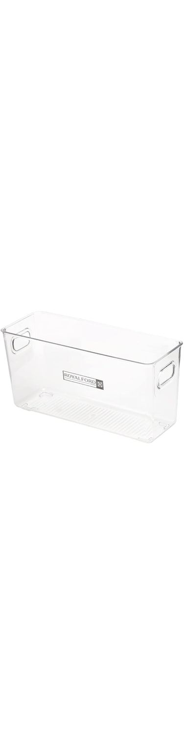 Royalford PET Refrigerator Organizer- RF11221 Multi-Purpose Rectangular Transparent Organizer Break-Resistant, Light-Weight, Durable and Stylish