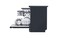 LG 14 Place Setting Dishwasher, 9 Programs Quad Wash, Easy Rack plus, Less Noise, Dual zone Wash, Turbo Cycle, Inverter Direct Drive Motor Black Model &ndash; DFC513FM