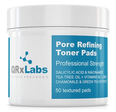 Pore Refining Toner Pads with Salicylic Acid and Niacinamide in a Witch Hazel Solution - with Vitamins B5, C &amp; E, Chamomile &amp; Green Tea - Helps Reducing &amp; Perfecting The Loook of Enlarged Pores