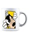 Design Printed Ceramic Coffee Mug White/Black/Yellow