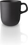 Solo Nordic Kitchen Cup with Saucer 20cl Matte Black Stoneware, Minimalist Scandinavian Design, Dishwasher &amp; Microwave Safe, Ideal for Coffee, Tea, and Espresso Serving (Cup