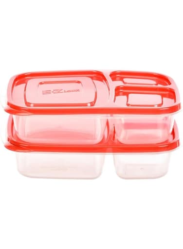 Lock &amp; Lock EZ LOCK RECT. CONTAINER 965ML 2P SET
