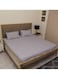 Design 3 Piece Hometex Design 100% Cotton King Size Printed Flat Sheet Set ARDOISES ET AMETHYSTES - 1 Flat Sheet (240x260 cm) + 2 Pillow Covers (50x80 cm)