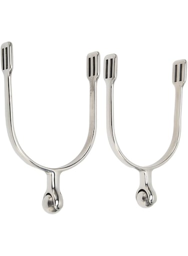 DAUB English Spurs, A Pair English Stainless Steel Horse Spurs with Roller Ball, Horse Boot Spurs Horse Riding Spurs for Boots Women for Horse Training, Equestrian Competition