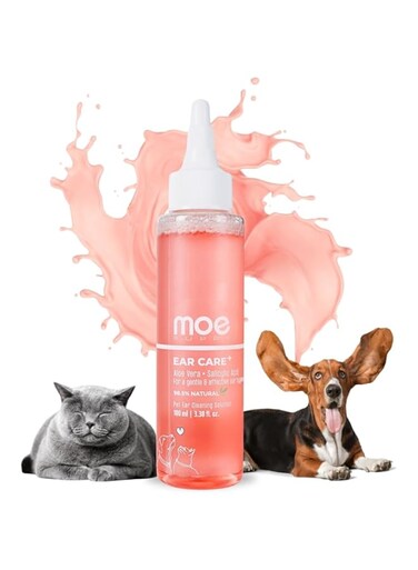Moe Puppy Ear Care Plus Ear Cleaning Solution for Pets  for Dogs and Cats (100 ml)