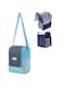 Insulated Lunch Bag Bento Lunch Box for Women Men Adults Office Travel Work Picnic Beach Small Cooler Reusable Cute Kawaii Portable Leakproof Large Capacity Opening Food Container (Blue)