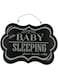 JE Shhh Baby Sleeping Door Sign, Black, 'Please Knock Softly' Baby sleeping don't Ring bell,with 1ft Rack 30 x 20 cm