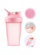 SYOSI Durable BPA-Free Sports Water Bottle &amp; Protein Shaker, 400 Ml, Dishwasher Safe, Leakproof, Multi-Function Shake Blender Cup with Snap-Fasten Cap, Pink