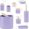 10 Piece Purple Bamboo Plastic Bathroom Accessories Set
