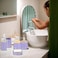 10 Piece Purple Bamboo Plastic Bathroom Accessories Set