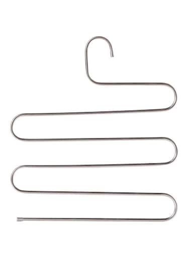 5 Rack Layer Multi-Purpose Hangers Silver 14.17x14.96x0.3inch