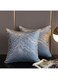 Pack of 2 Deluxe High Density Jacquard Cushion Cover Set 18x18 Inch, Double-Sided Pattern Home Decorative Throw Pillow Cases, Set of 2 Cushion Covers, 45x45cm Square Cushion Case for Sofa Couch(Blue)