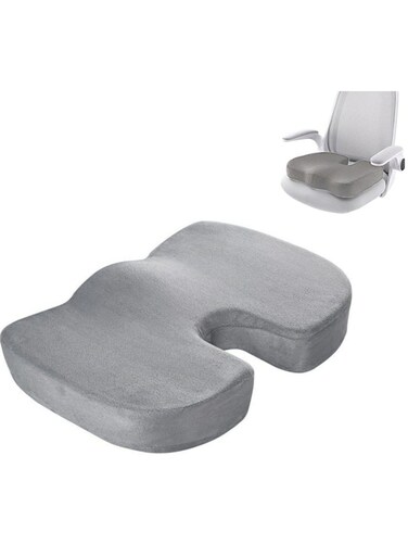 Seat Cushion for Office Chair - Tailbone Cushion - Coccyx Cushion - Sciatica Pillow for Sitting Grey