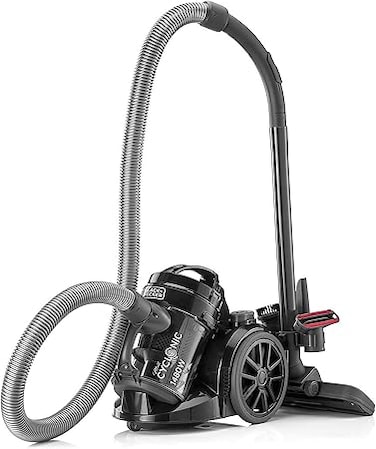 BLACK+DECKER Multi-Cyclonic Bagless Vacuum Cleaner, 1480W, 1.8L Capacity, 6-Stage Filtration, Variable Speed, 143 Air Watts, 5m Cable, Includes Brushes, Powerful &amp; Efficient, Black - VM1480-B5