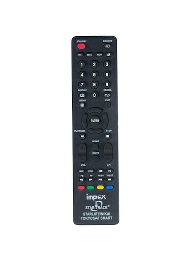 Replacement Remote Control For Impex TV, Star Sat TV, JVC TV, Star Track TV, Nikai TV, Geepas TV, Videocon TV, Tokyosat TV, Smart LCD LED