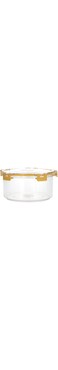 Royalford 2350 ML Round Airtight Container With A Lid-RF11256 Plastic Container With A Silicone Sealing Ring Fitted Lid Transparent Storage Container, Yellow