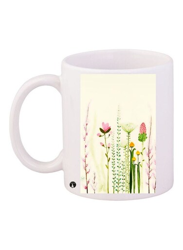 Printed Ceramic Coffee Mug Multicolour