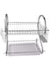COOLBABY 2 Layers Dish Rack Tableware Shelf Plate Cutlery Cup Bowl Kitchen Accessories