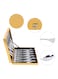 Cutlery Set, 24 Piece Stainless Steel Cutlery Set for 6 People, Silver Western Cutlery Set Knife Fork Spoon, Suitable for Family Travel