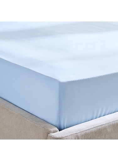 Box Derby Solid Microfiber Single Fitted Sheet - 90x190+20 cm