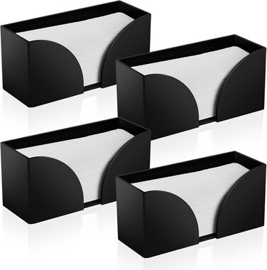 AFOROEOA 4PCS Black Paper Towel Dispenser Countertop