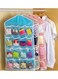Polymer Washable 16 Grids Pouch Clothes Sock Underwear Bra Hanging Storage Bag Organizer