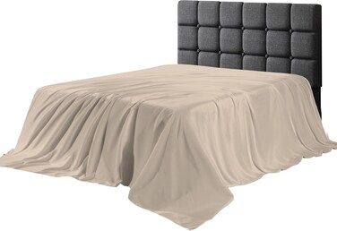 Zen 100% Egyptian Cotton Flat Bed Sheet Double 230x250cm - Mocha