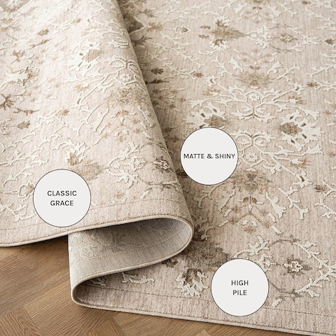 Albert Terra 230 x 150 cm Carpet Knot Home Designer Rug for Bedroom Living Dining Room Office Soft Non-slip Area Textile Decor