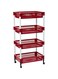 Cosmoplast 4 Tiers Vegetable Storage Rack, Dark Red