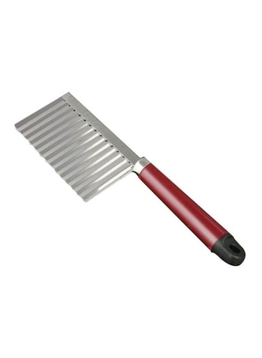 Steel Potato Waves Crinkle Cutter Silver/Brown/Black 22cm
