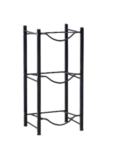 3-Layer Vertical Water Bottle Storage Rack 75&Atilde;&mdash;34&Atilde;&mdash;33 cm (Single Row, Black)