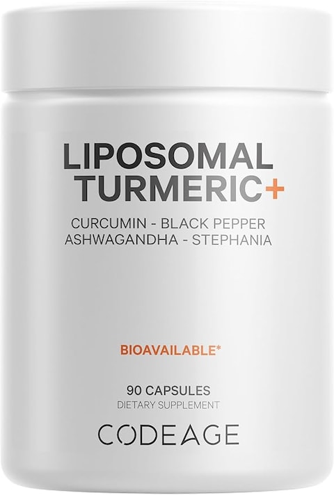 Codeage Fermented Turmeric Supplement, Extra Strength Curcumin Infused with Organic Essential Oil and Digestive Bitters, Joint and Heart Health, 90 Capsules