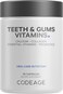 Codeage Teeth &amp; Gums Vitamins + Oral Probiotics Supplement for Mouth - Whole Food Calcium, Collagen, Potassium, Vitamin C, D3, K2, Zinc &ndash; Oral Care &amp; Dental Multivitamin Supplements - 90 Capsules