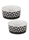 Bone Dry Lattice Collection Pet Bowl &amp; Canister, Small Set, 4.25x2 inches, Black, 2 Piece