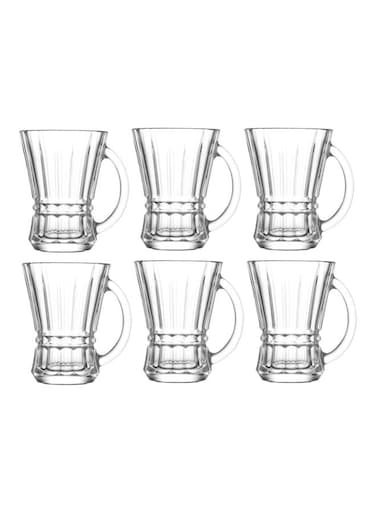 6-Piece Venus Tea Glass Set Clear 95mm