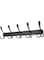 IWTEIPAN 15 Hooks Stainless Steel Coat Robe Hat Clothes Wall Mount Hook Hanger Towel Rack Coat Rack Wall Mounted for Bathroom Kitchen Office Entryway Closet 1 Pack Silver (Black)