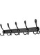 IWTEIPAN 15 Hooks Stainless Steel Coat Robe Hat Clothes Wall Mount Hook Hanger Towel Rack Coat Rack Wall Mounted for Bathroom Kitchen Office Entryway Closet 1 Pack Silver (Black)