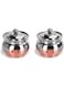 Sumeet Stainless Steel + Copper Bottom 2 Pc Ghee Pot Set - Capacity 300Ml, Dia - 7.5Cm 300 Ml (Each) White
