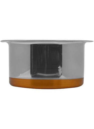 Raj Copper Bottom Cooking Pot, 22cm x 11cm, Silver, GCBT05, Curry Pot , Tea Pot , Rice Pot ,