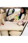 Inflatable Car Travel Bed &ndash; SUV Air Mattress w/ Pump, Flocking Pad for Camping &amp; Backseat Use