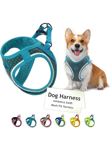 Doco DCA308S Athletica Quick Fit V Mesh Dog Harness, Small, Grey