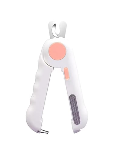 CAT DOG Pet Nail Clippers and Trimmer For Paw Grooming With LED Light Avoid Over-Cutting, Professional Pet Nail Clippers for Claw Care With LED (pink)