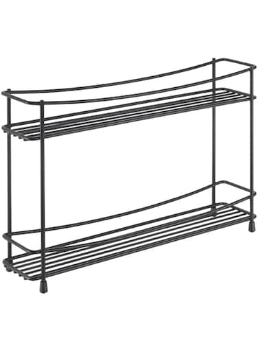 Metaltex Spice Rack 2 Tiers, Black, 33X8X21 Cm