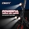 Crony T4 Big LCD Display Electric Scooter With Seat, 2000W Motor, 40-65KM/H Speed, Smart App Control, Triple LED Headlamps &amp; Foldable Design With Smart Lock And Flashing Mode, Front/Rear Suspension