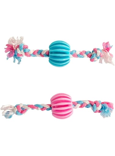 duvoplus Duvo+ Puppy Toy TPR Treat Ball with Nylon Rope 30cm