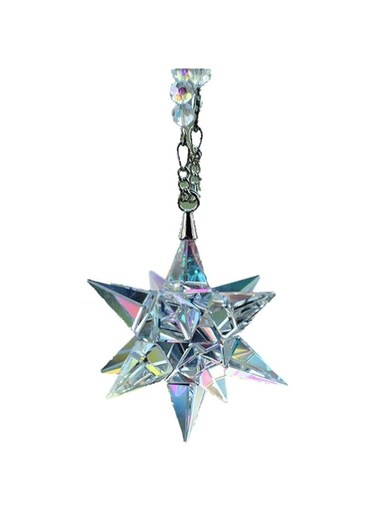 pingyinyishengshangmao Car Decor Diamond Rear View Mirror Charms, Car Pendant Crystal Meteor Decoration, Sun Catcher Hanging Ornament w/Beaded Chain, Car Chandelier, Bling Car Accessories